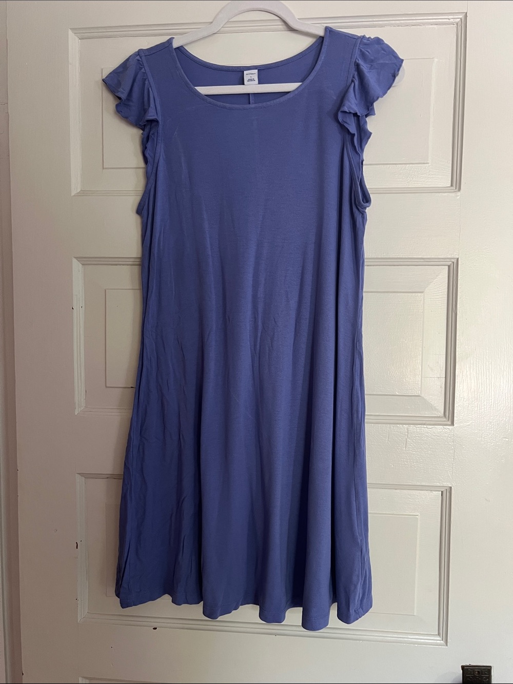 Old Navy Lavender Blue Ruffle Sleeve Swing Dress